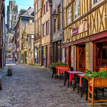 Le Nid Voute Avec Terrasse Situe Au Coeur De Rouen شقة روان