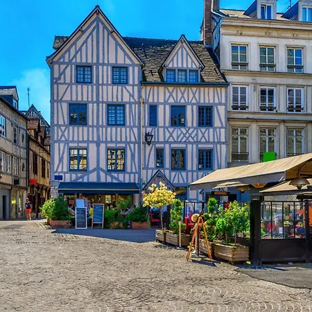 Le Nid Voute Avec Terrasse Situe Au Coeur De Rouen شقة